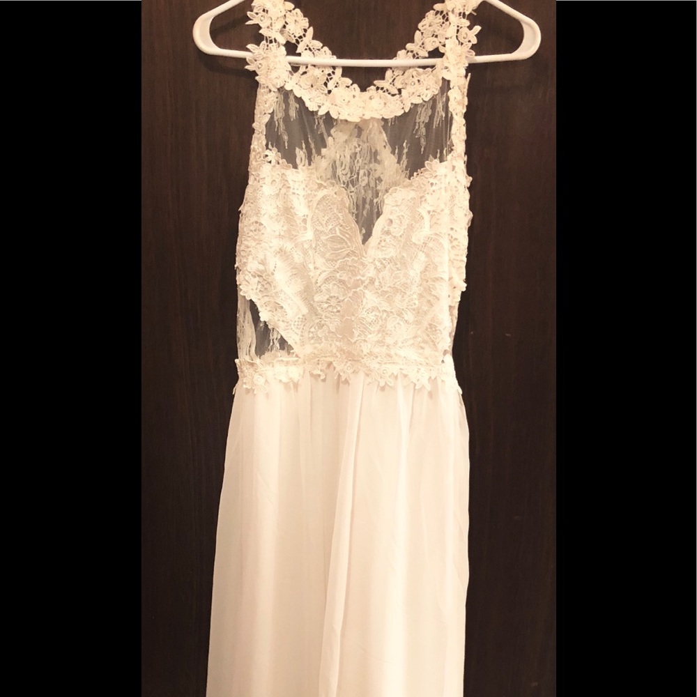 Ivory lace maxi